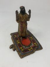 Usado, Figura de bronce pintada en frío Viena Austria maestro árabe predicador en alfombra oriental segunda mano  Embacar hacia Argentina