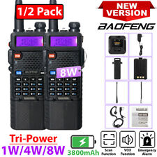 Escáner walkie talkie radioaficionado Baofeng UV-5R 8W triple potencia doble banda 1/4/8W EE. UU. segunda mano  Embacar hacia Argentina