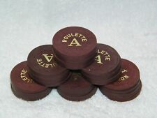 Lot of 30 Brown Roulette "A" Chips Un-named Casino Hat & Cane Mold for sale  Shipping to South Africa
