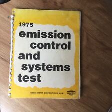 1975 control de emisiones y prueba de sistemas Datsun Nissan Motor Corp. Libro de bolsillo segunda mano  Embacar hacia Mexico