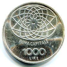 Italia 1000 lire Roma Capitale anno 1970 Argento 835/1000 14,6 grammi UNA MONETA usato  Cremona