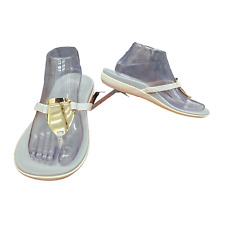 Sandálias femininas Vionic Raysa 8 chinelos largos biqueira poste metal acento hardware comprar usado  Enviando para Brazil