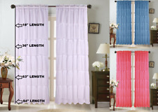 1PC VOILE SHEER CRUSHED RUFFLE WINDOW DRESSING CURTAIN PANEL DRAPE TREATMENT, used for sale  Shipping to South Africa