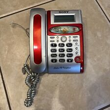 Teléfono Sony Rojo Identificador de Llamadas Floral con Cable Modelo KX-T043CID segunda mano  Embacar hacia Argentina