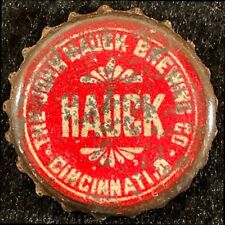 Used, JOHN HAUCK PRE-PROHIBITION SOLID CORK BEER BOTTLE CAP ~ RED TOP CINCINNATI, OHIO for sale  Shipping to South Africa