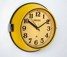 Reloj de pared vintage marítimo Seiko esclavo industrial retro barco amarillo, usado segunda mano  Embacar hacia Argentina