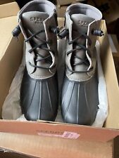Women's Sperry Saltwater Duck Boots Grey Black STS81732 Size 10 Medium for sale  Wyoming
