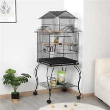 Metal Bird Cage Roof Top Parrot Cage w/ Stand for Budgie/Parakeet/Finch/Conure for sale  IPSWICH