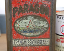MUY RARO ~ Antigua lata de aceite antigua PARAGON 10 lb de la era de principios de 1900 segunda mano  Embacar hacia Mexico