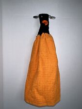 Toalha de cozinha suspensa dupla algodão laranja com tampo de crochê preto Halloween comprar usado  Enviando para Brazil