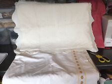Used, single Vintage flat cotton bed sheet And Pillow Case for sale  Shipping to South Africa