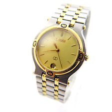 Relógio masculino Gucci 9000M 32 mm ouro data redonda quartzo feito na Suíça vintage comprar usado  Enviando para Brazil