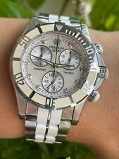 MICHEL HERBELIN WATCH NEWPORT TROPHY GRAND SPORT MOP DIAL DIAMONDS LADY SWISS for sale  Shipping to South Africa