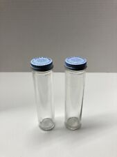 Lot of 2 Vintage Alka-Seltzer Clear Glass Bottles w/ Metal Screw Caps - No Lable, used for sale  Chicago