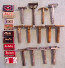Lote de 13 Gillette vintage, etc. Desgaste de superficie de afeitadoras y cuchillas de seguridad segunda mano  Embacar hacia Mexico