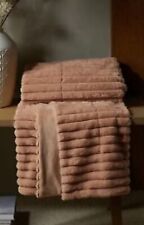 ribbed faux fur throw for sale  NORMANTON