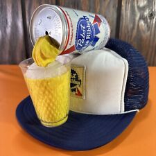 De colección Pabst Cinta Azul Cerveza Camionero Gorra Parche Snapback Años 80 Divertida Lata PBR segunda mano  Embacar hacia Argentina