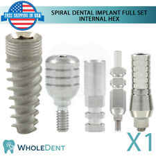 X1 Dental Spiral Int Hex 2.42mm Titanium Sterile Anodized Full Set, used for sale  Shipping to South Africa