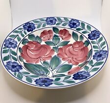 Vintage Wloclawek Hand Painted Hanging Dish Bowl Polish Floral Pottery 7312 na sprzedaż  Wysyłka do Poland