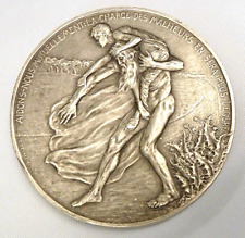 Król Albert i królowa Elżbieta Belgijska 1916 srebrny medal 90,4 mm G. Devreese na sprzedaż  Wysyłka do Poland