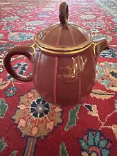 Hall Birdcage Teapot - Maroon with gold decoration for sale  Shipping to South Africa