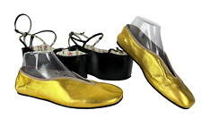 Zapatos de tacón de plataforma convertibles Gucci $1.5K auténticos 9 US 39 EU 2 en 1 dorado negro segunda mano  Embacar hacia Argentina
