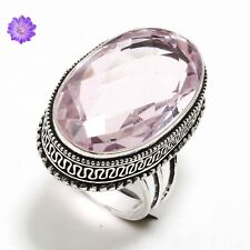 Pink Kunzite Gemstone 925 Sterling Silver Handmade Ring Jewelry All Size for sale  Shipping to South Africa