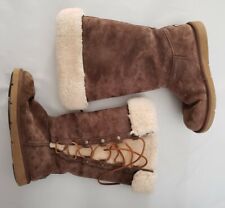  ❤️ UGG Upside Boots Brown Sheepskin Side Lace Sz 9 for sale  Fairfield