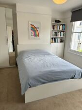 ikea white double beds for sale  LONDON