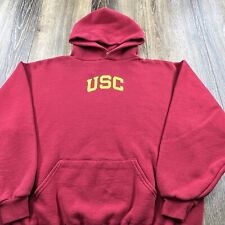 Vintage USC Trojans Hoodie Mens L Red Sweatshirt Southern California Football for sale  Shipping to South Africa