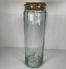 Glass Pasta Jar Spaghetti Cork Lid Tall Vintage Kitchen Storage Handmade for sale  Shipping to South Africa