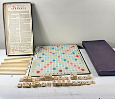 Juego de mesa vintage 1948-1953 SCRABBLE Selchow & Righter azulejos de madera incompletos segunda mano  Embacar hacia Argentina