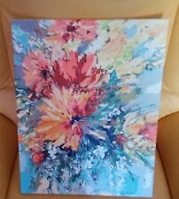 Peinture abstraite fleurs d'occasion  Tocane-Saint-Apre