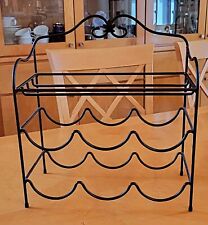 Wine Rack Longaberger Wrought Iron Black 15 1/4” L X 7 1/4” W X 16 1/4” Tall for sale  Shipping to South Africa