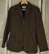 SERGE DANA por Artal Vintage Brown Blazer Texturizado M 37 "Busto 1990s Zip Jacket comprar usado  Enviando para Brazil