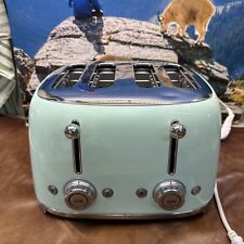 Used -Smeg TSF03PGUS Pastel Green 50's Retro Style 4 Slot Toaster light scratch, used for sale  Shipping to South Africa
