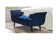 blue fabric tufted bench for sale  Kenosha