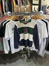 Camisa polo vintage años 90 Tommy Hilfiger a rayas gran escudo bordado logotipo segunda mano  Embacar hacia Argentina