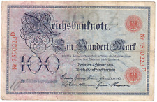 100 mark 1908 gebraucht kaufen  Deutschland