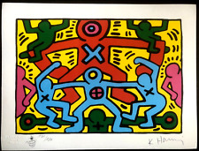 Keith haring litografia usato  Roma