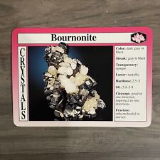 Bournonite 11*4 - Crystals - Treasures Of The Earth Grolier Geology Fact Card for sale  Shipping to South Africa