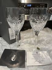 2 Waterford Crystal Palm Tree 9” Wine Glasses 146417 Ireland MASTERCRAFT Signed for sale  Shipping to South Africa