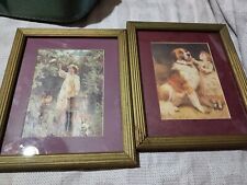antique dog painting frame for sale  Lucedale