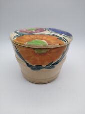 Jarro de biscoito floral pintado à mão cerâmica arte japonesa 4,5" com tampa comprar usado  Enviando para Brazil