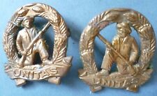 South Africa Skiet Kommando COLLAR Badge Brass ANTIQUE Original- PAIR, used for sale  Shipping to South Africa
