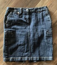 ANN TAYLOR LOFT jeans modesta saia fenda feminina 8 EUC 21” comprimento longo joelho comprar usado  Enviando para Brazil