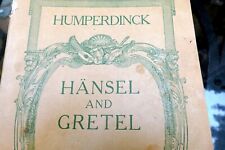 Partituras vocales de Humperdinck Hansel y Gretel Schirmer 1895 segunda mano  Embacar hacia Argentina