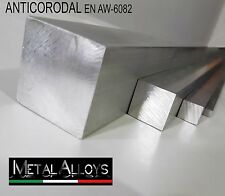 Usato, Barra Quadrata Quadra Alluminio 6082 da 20 25 30 35 40 45 mm DIVERSE LUNGHEZZE  usato  Santa Croce Del Sannio