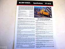 Blaw-Knox PF-4410 Paving Machine Color Brochure for sale  Shipping to South Africa