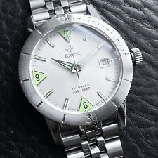 ZODIAC SUPER SEA WOLF 53 SKIN HERITAGE ZO9200 200M WHITE AUTOMATIC DIVER SWISS for sale  Shipping to South Africa